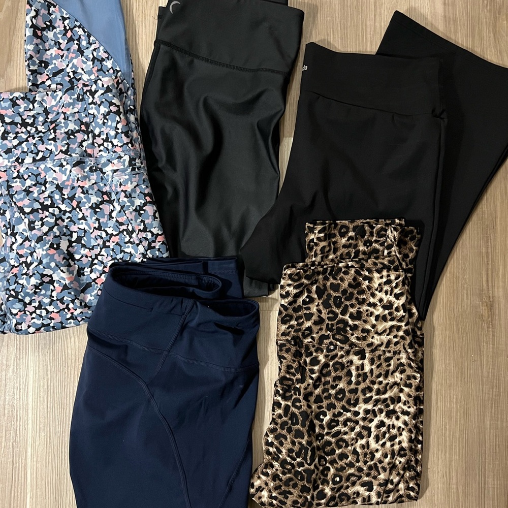 Legging Bundle 5 pair Women's Collection Size L